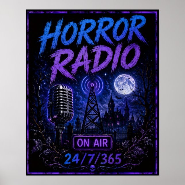 Póster de Horror Radio 365/24/7 Tower (Frente)