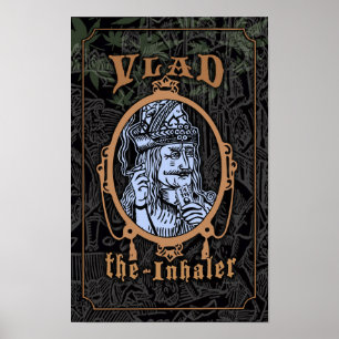 Póster de humor de Vlad el inhalador vampiro de ma