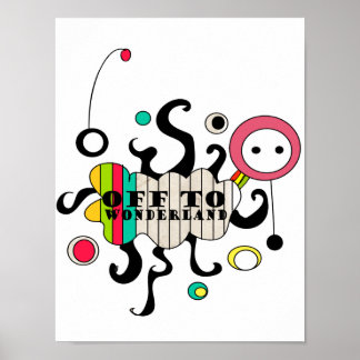 Póster de ida a wonderland - imprimir