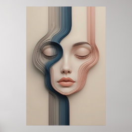 Poster de identidad líquido Resumen arte de pared