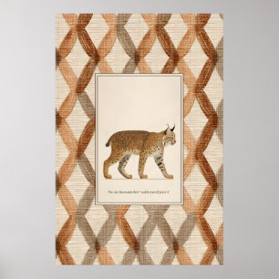 Póster de ilustración de animal lince Arte de impr
