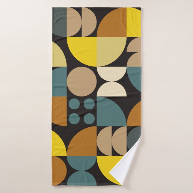 Poster de ilustraciones abstractas geométricas con (Toalla de baño)