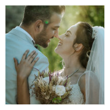 Póster de imagen de boda de pareja personalizado D