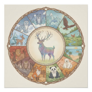Póster de imágenes de animales