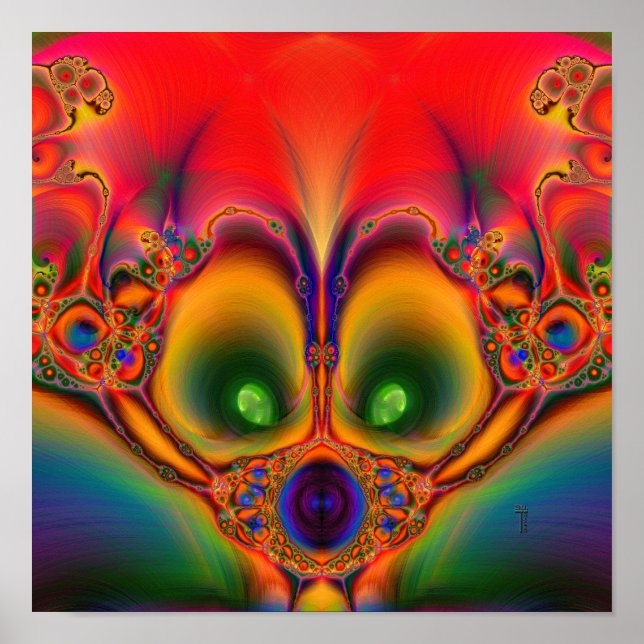 Poster de impresión artística amordazado (12" x 12 (Frente)