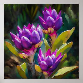 Póster de Impresión Artística de Flor de Cúrcuma M