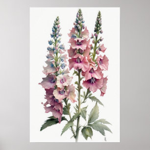 Póster de Impresión Artística de Flor de Delphiniu