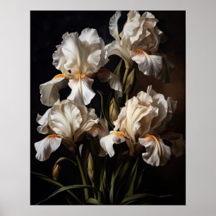 Póster de Impresión Artística de Flores de Iris Bl