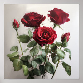 Póster de Impresión Artística de Flores de Rosas R