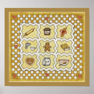 Póster de impresión artística de pan de jengibre
