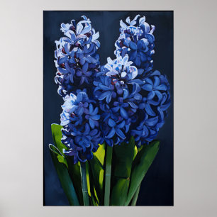 Poster de impresión Blue Hyacinin Flower Art