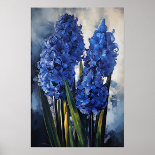 Poster de impresión Blue Hyacinin Flower Art