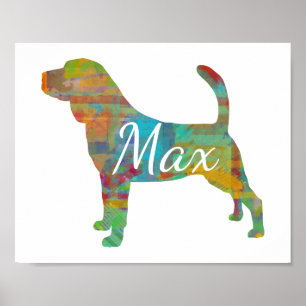 Poster de impresión de arte bloodhound personaliza
