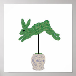 Poster de impresión de arte Bunny Rabbit Topiary G