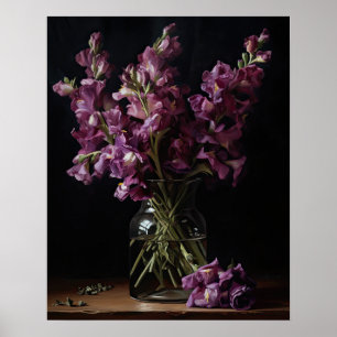 Poster de impresión de arte con flores de Snapdrag