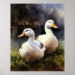 Poster de impresión de arte de animales de granja