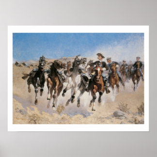 Poster de impresión de arte de caballos de fuga