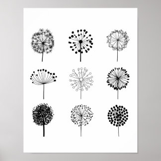 Poster de impresión de arte de Dandelions
