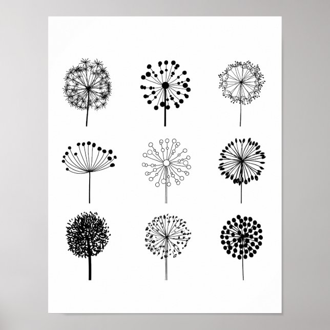 Poster de impresión de arte de Dandelions (Frente)