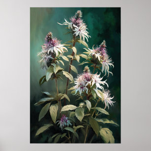 Poster de impresión de arte de flor de balón blanc
