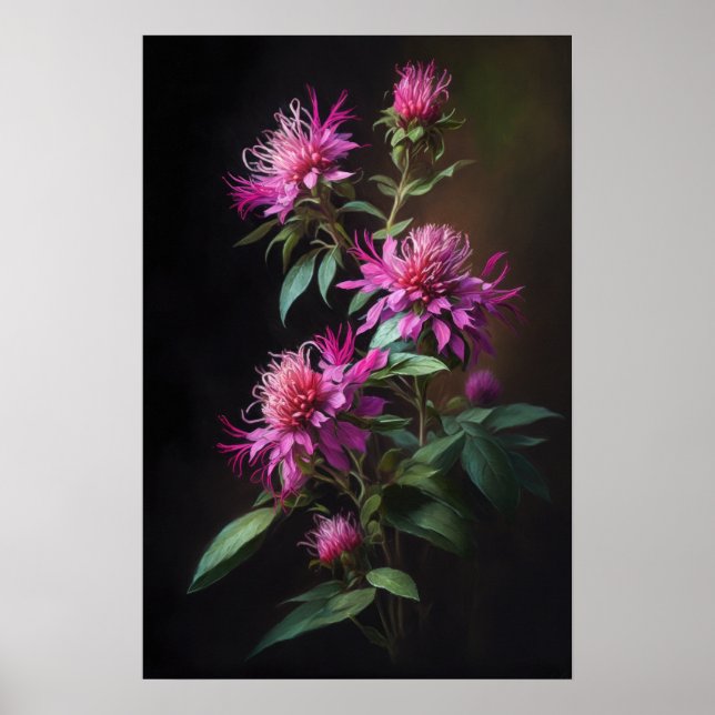 Poster de impresión de arte de flor de Bee Bee Bal (Frente)