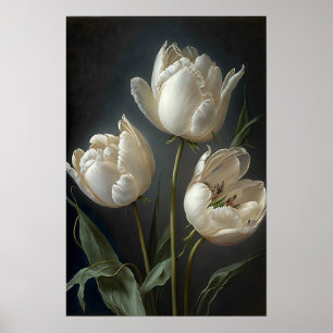 Poster de impresión de arte de flor de tulipanes b