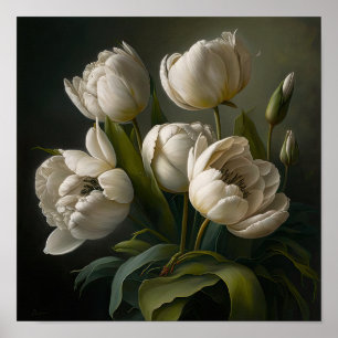 Poster de impresión de arte de flor de tulipanes b