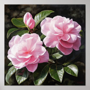 Poster de impresión de arte de flores de Gardenias