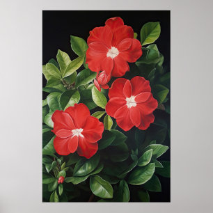 Poster de impresión de arte de flores de Gardenias