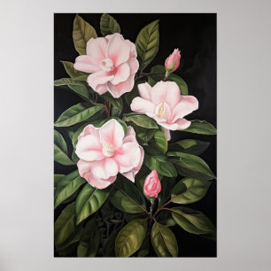 Poster de impresión de arte de flores de Gardenias