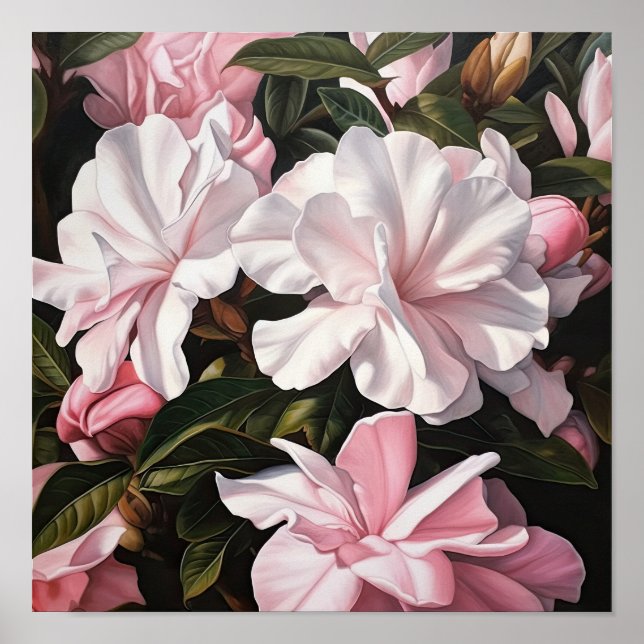 Poster de impresión de arte de flores de Gardenias (Frente)