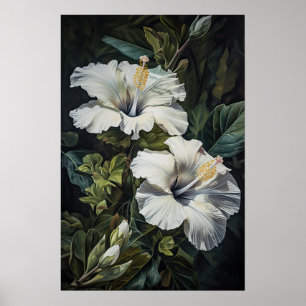 Poster de impresión de arte de flores de Hibiscus 