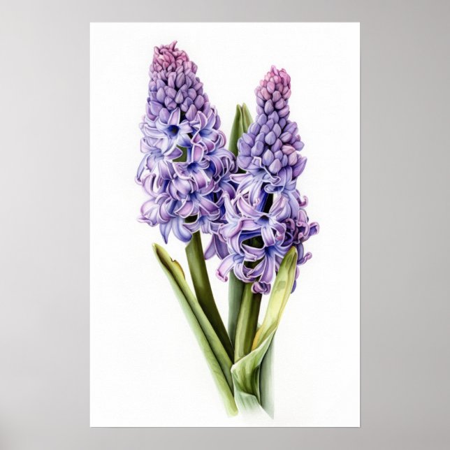 Poster de impresión de arte de flores de lavanda H (Frente)