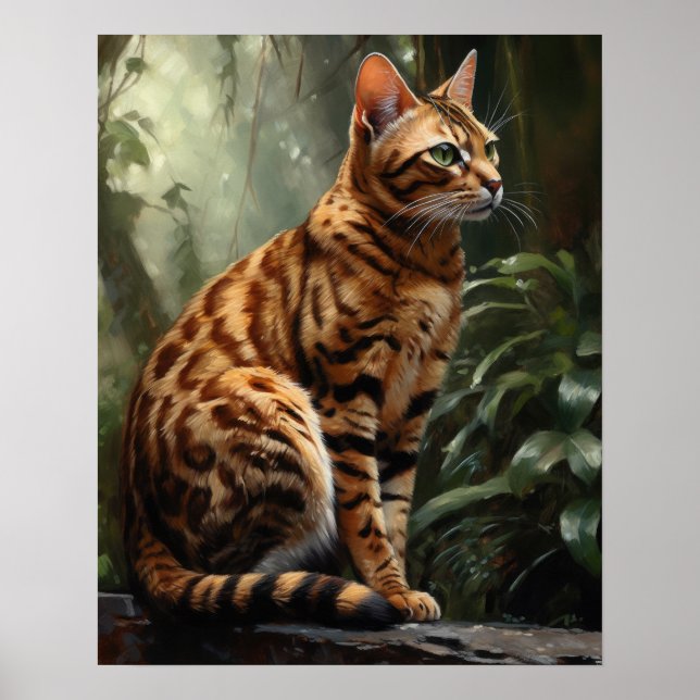 Poster de impresión de arte de gato bangladesí (Frente)
