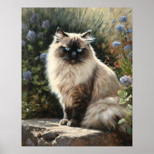 Poster de impresión de arte de gato cutáneo del Hi