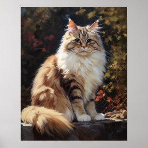 Poster de impresión de arte de gato de Ragamuffin
