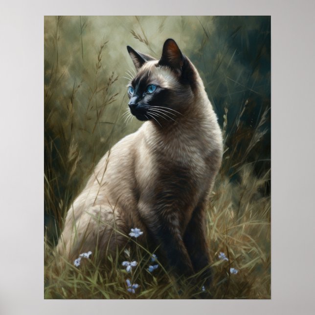 Poster de impresión de arte de gato tónico (Frente)