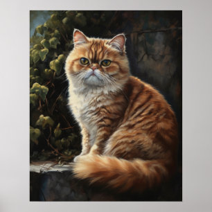 Poster de impresión de arte de gatos en Shorthair