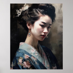Poster de impresión de arte de japonesa tradiciona