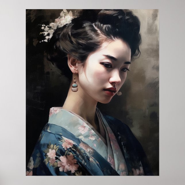 Poster de impresión de arte de japonesa tradiciona (Frente)