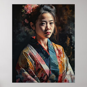 Poster de impresión de arte de japonesa tradiciona