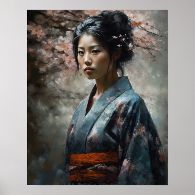 Poster de impresión de arte de japonesa tradiciona (Frente)