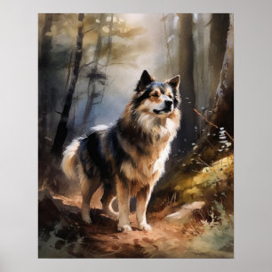 Poster de impresión de arte de lapphund finlandés