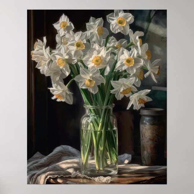 Poster de impresión de arte de las flores de Daffo (Frente)