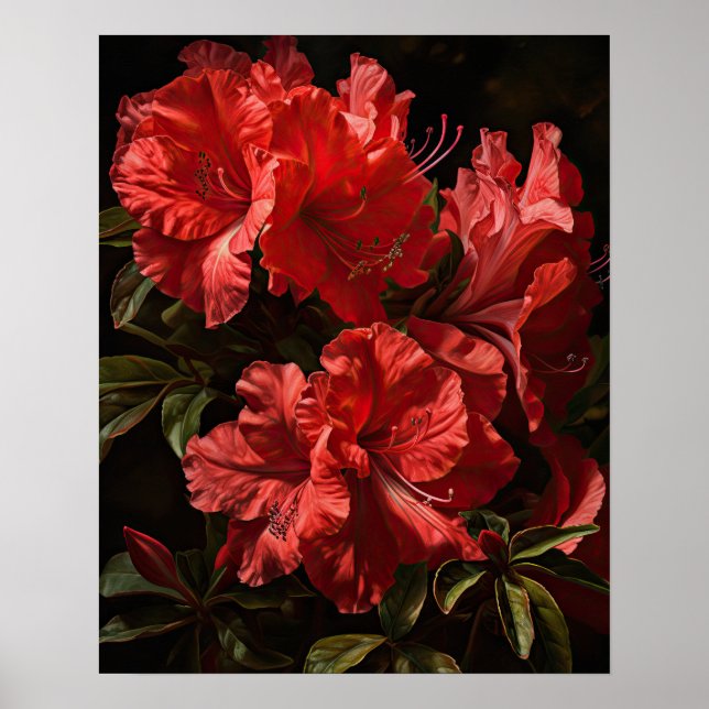 Poster de impresión de arte de las flores de la Az (Frente)