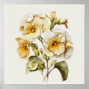 Poster de impresión de arte de las flores de la ro