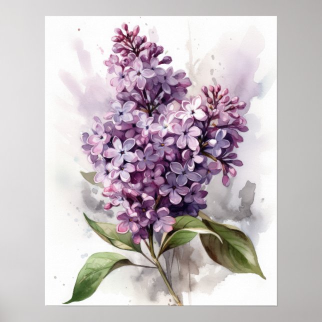 Poster de impresión de arte de las flores de lino  (Frente)