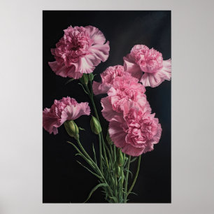 Poster de impresión de arte de las flores de los c