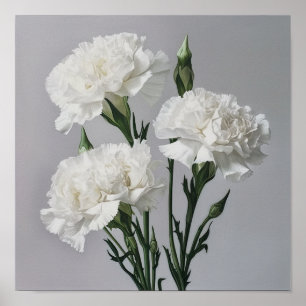 Poster de impresión de arte de las flores de los c