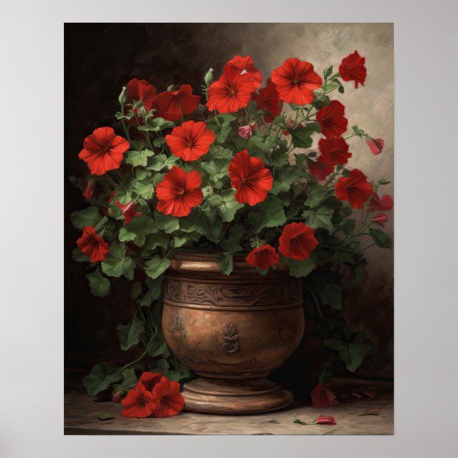Poster de impresión de arte de las flores de Petun (Frente)